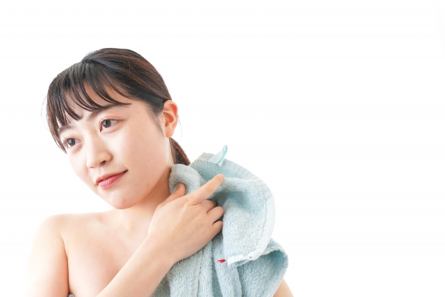 お風呂上りの女性